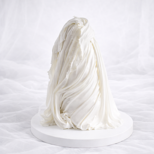 Свадебный торт «В кремовых складках»