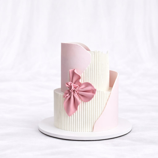 Свадебный торт "Розовый акцент"
