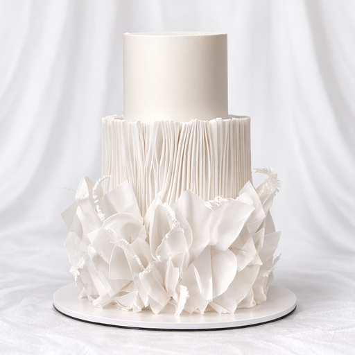 Свадебный торт "Белоснежная скульптура"