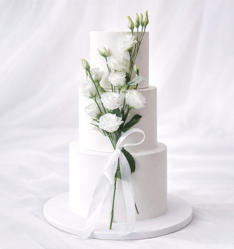 Свадебный торт "Белый букет"