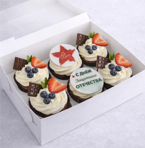 Капкейки "Праздник защитников"