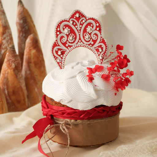 Пасхальный кулич «Сказочный кокошник»