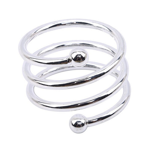 Кольцо для  салфетки  спираль D-4 см (Серебро)