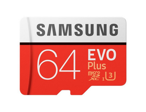 Карта памяти Samsung microSDXC EVO Plus UHS-I U3 64GB Class10 + SD adapter