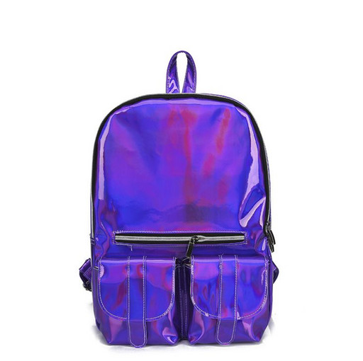 Фиолетовый голографический рюкзак 02