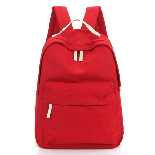 Красный однотонный рюкзак