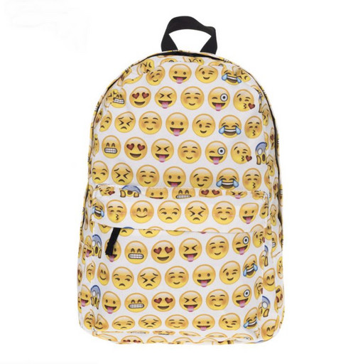 Белый рюкзак со смайликами Emoji 09