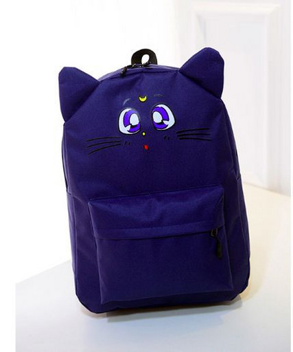 Синий рюкзак с котиком Сейлор Мун 026