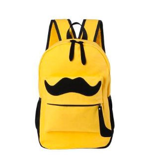Рюкзак с усами желтого цвета