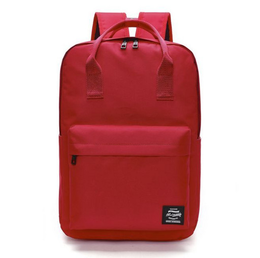 Красный однотонный рюкзак 03