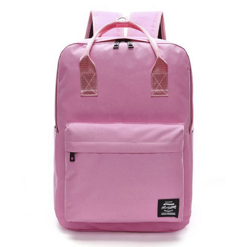 Розовый однотонный рюкзак 06