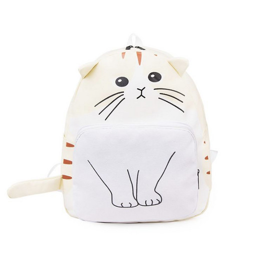 Бежевый рюкзак с котиком