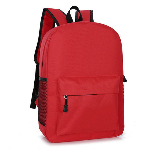 Красный однотонный рюкзак 012