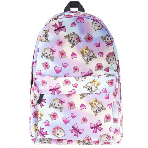 Школьный Рюкзак для девочки подростка со смайликами