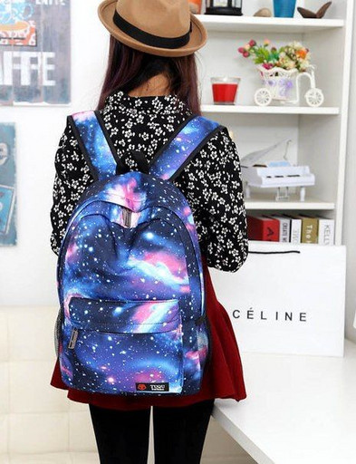 Синий Космический рюкзак для девочки