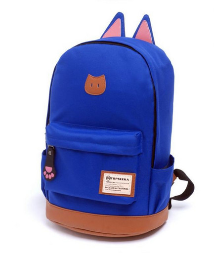 Рюкзак для девочки подростка Ярко-синие Ушки