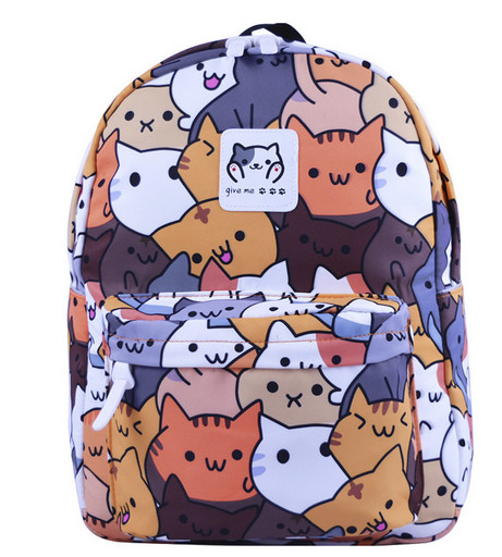 Рюкзак для девочек подростков "Котик" 118