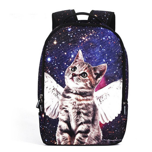 Космический Рюкзак для девочки с котенком