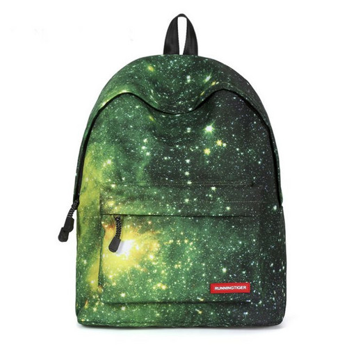 Зеленый Рюкзак для девочки в космос стиле