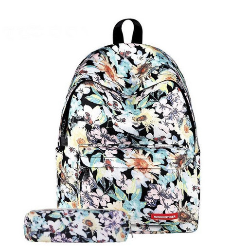 Рюкзак для девочки с Цветочным принтом - 02