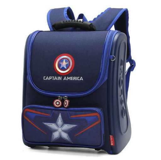 Школьный ортопедический ранец для мальчика первоклассника Капитан Америка