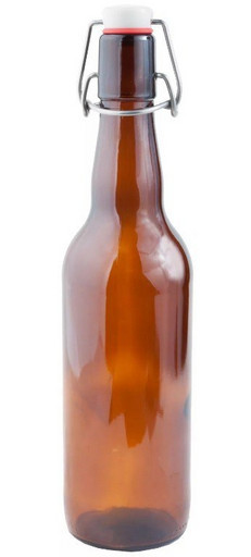 Бутылка коричневая с бугельной пробкой