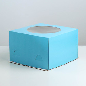 Коробка для торта  30*30*19 см  (Цвет голубой)