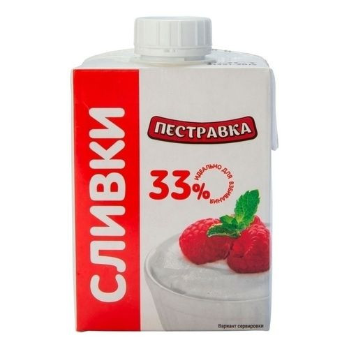 Сливки 33% Пестравка, 500 г.