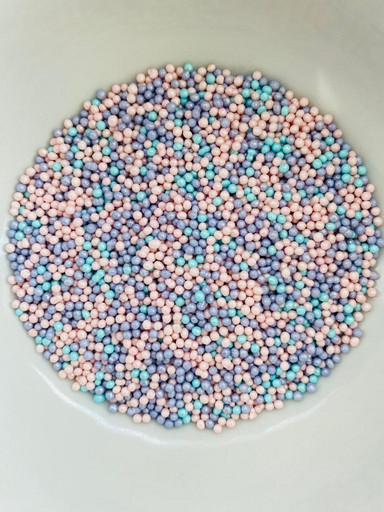 Сахарная посыпка Шарики голубые/розовые/лиловые 50 гр.