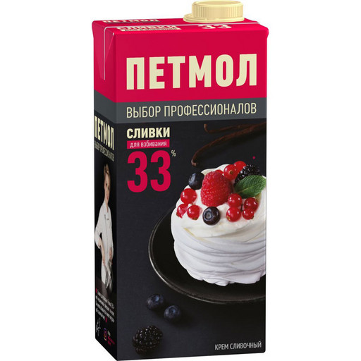 Сливки Пэтмол 33% ,1 л.