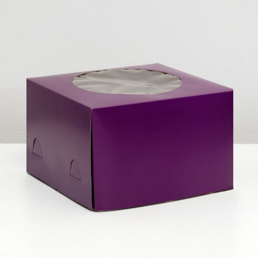 Коробка для торта 30*30*19 см. (Цвет фиолетовый)