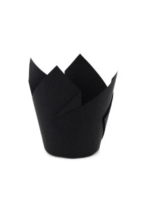 Тюльпан бумажный Черный для маффина 50*80, 1 шт.