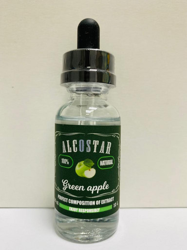 Эссенция Green apple (зеленое яблоко) Alcostar,30 ml