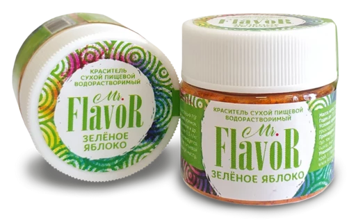 Краситель Mr.Flavor Сухой Водорастворимый Зеленое яблоко, 5 гр.