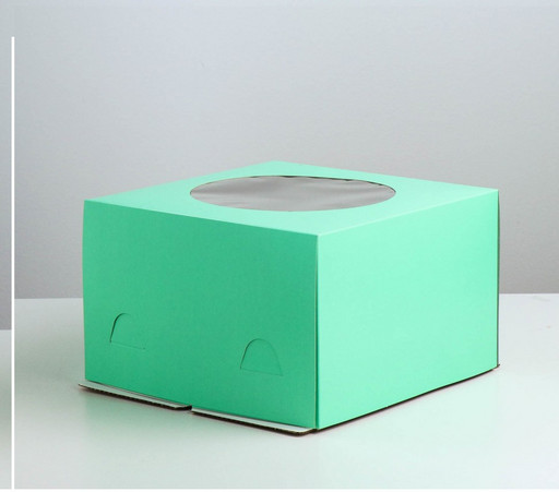 Коробка для торта 30*30*19 см. ( Цвет зеленый)