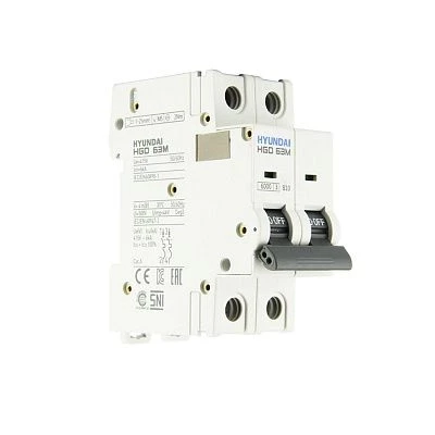 Автоматический выключатель HGD63-M 2PMBS0000C B 2P 10А 6kA (STANDARD)