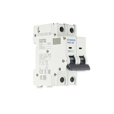 Автоматический выключатель HGD63-N 2PMCS0000C C 2P 1А 6kA (DELUXE)