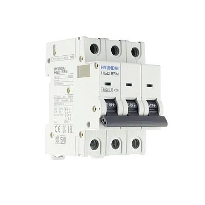 Автоматический выключатель HGD63-M 3PMCS0000C C 3P 50А 6kA (STANDARD)