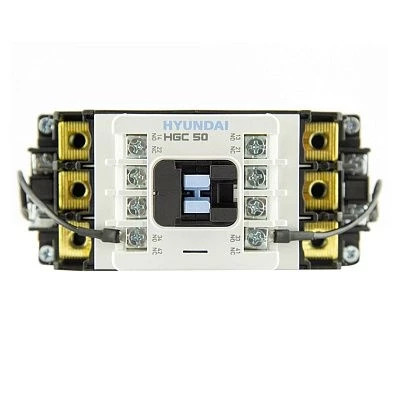 Магнитный контактор HGC50 21NS D024 50А 22 кВт при АС3 (380-440В) кат. 24В DC 2НО+1НЗ