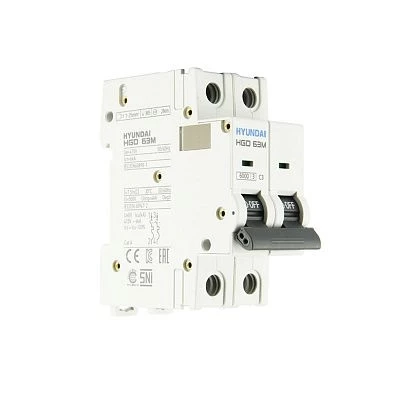 Автоматический выключатель HGD63-M 2PMCS0000C C 2P 3А 6kA (STANDARD)