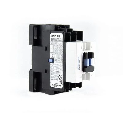 Магнитный контактор HGC25 11NS X220 25А 11 кВт при АС3 (380-440В) кат. 220B 1НО+1НЗ