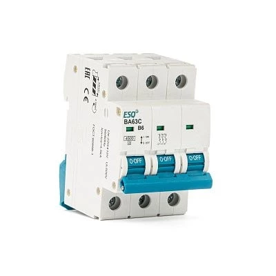 Автоматический выключатель ВА63C-4 B 3P 6А