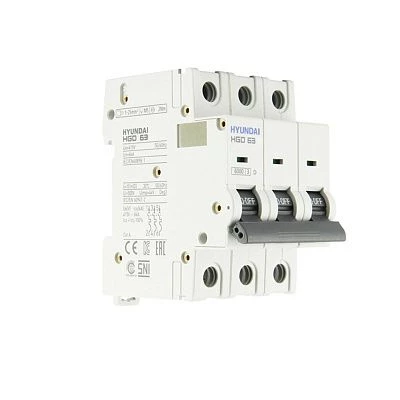 Автоматический выключатель HGD63-N 3PMDS0000C D 3P 2А 6kA (DELUXE)