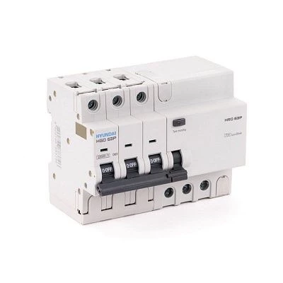 Дифавтомат HRO63P 3PG4D0000C F 3P 63А 10кА 30мА