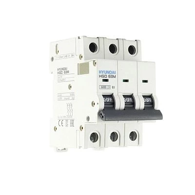 Автоматический выключатель HGD63-M 3PMBS0000C B 3P 3А 6kA (STANDARD)