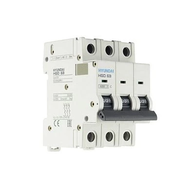 Автоматический выключатель HGD63-N 3PMCS0000C C 3P 2А 6kA (DELUXE)