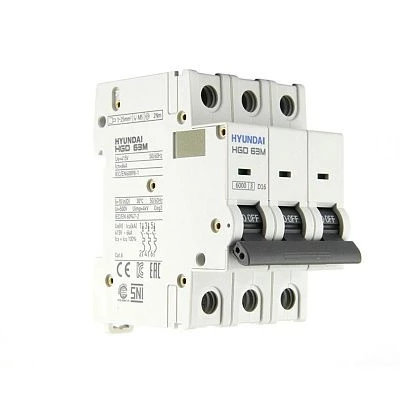 Автоматический выключатель HGD63-M 3PMDS0000C D 3P 16А 6kA (STANDARD)