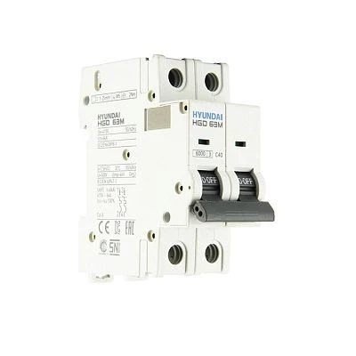Автоматический выключатель HGD63-M 2PMCS0000C C 2P 40А 6kA (STANDARD)