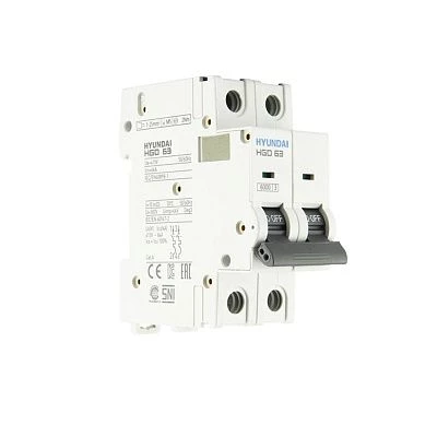 Автоматический выключатель HGD63N 2PMCS0000C C 2P 2А 6kA (DELUXE)