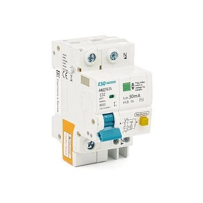 Дифавтомат ESQ АВДТ63S-6 С 1P+N 30G 32А 30мА 6кА